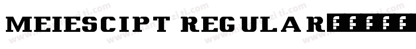 MEIESCIPT REGULAR字体转换